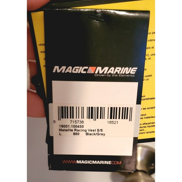 Magic Marine MX2 Metalite Racing Vest Shirt Large Short Sleeved Neoprene NWT - Picture 3 of 9